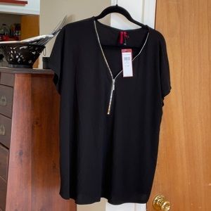 Black drapey top